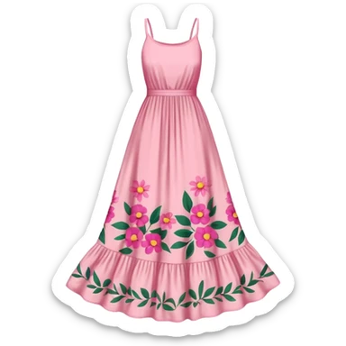 pink summer sundress maxi sticker