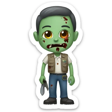 zookeeper zombie sticker