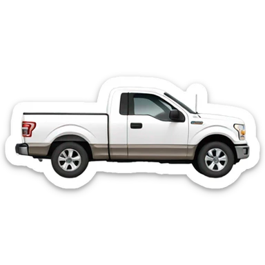 White Ford f150 sticker