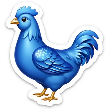 Sapphire Gem hen sticker