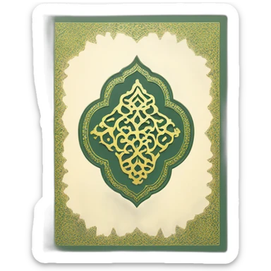 quran fron cover sticker