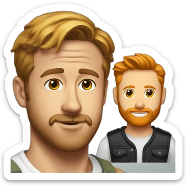 Ryan gosling with ginger man sticker