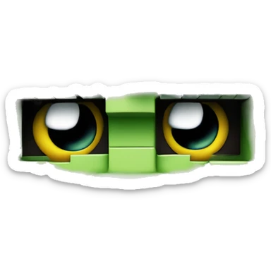 Minecraft creeper in Uncle Scrooge style, oil paint, mysterious eyes, intricate lips, masterpiece pose, odd perspective, beautiful, desirable, logical sticker