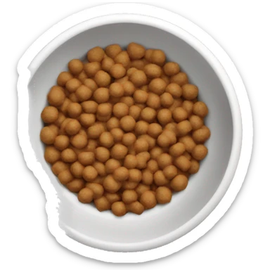 Dog food in bowl  sticker