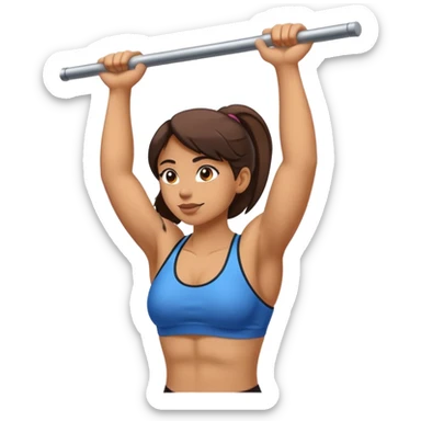 woman doing pull ups sticker