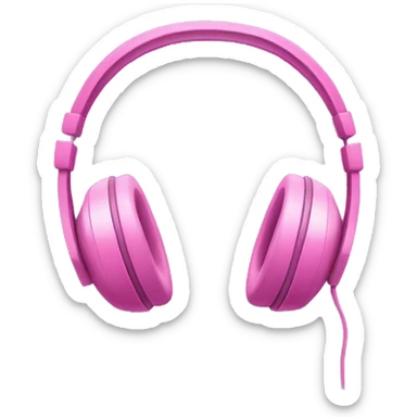 pink headphones  sticker
