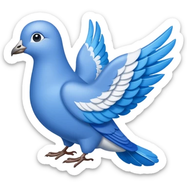 Palomita azul sticker