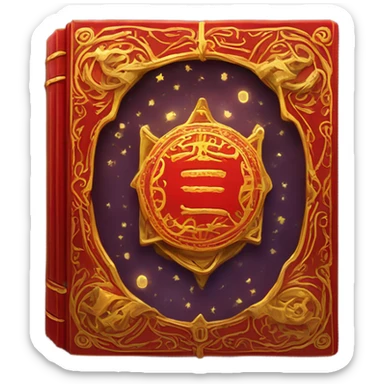 red magical book sticker