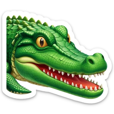 Avión con cara de cocodrilo sticker
