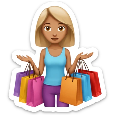 Rosa mujer compras  sticker