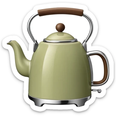 pale olive smeg teapot sticker