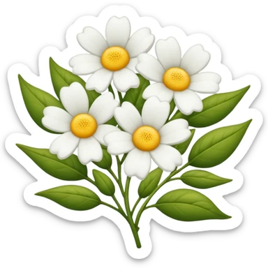 Ramo de flores blancas  sticker