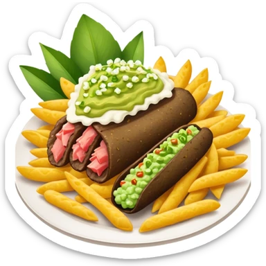Lily of the valley flower with carne asada fries sticker