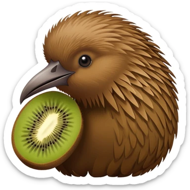 kiwi bird brown sticker