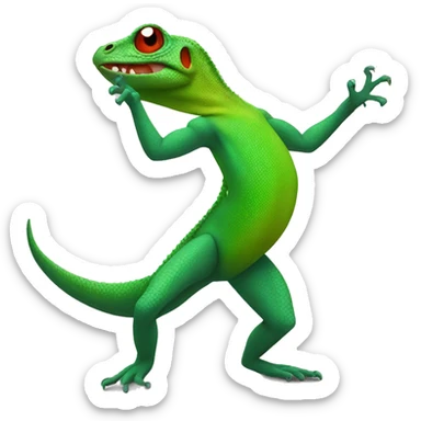 Lizard doing the dougie  sticker