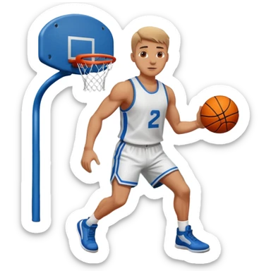 white sportsman in the playground sticker