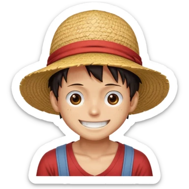 Luffy smiling animie style sticker