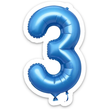 blue balloon with number 55 sticker