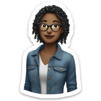 girl wearing glasses and passion twist sticker