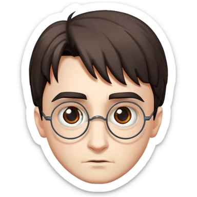 Harry Potter, between the eyebrows appear a scar  sticker