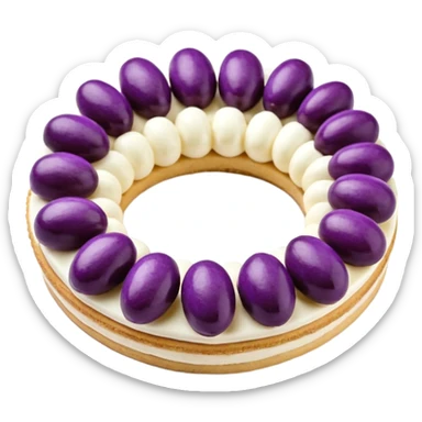 Белое сердце с фиолетовыми краями sticker