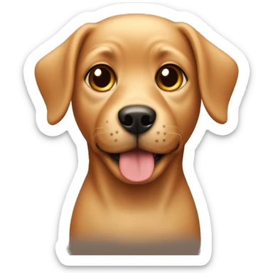small tan dog sticker