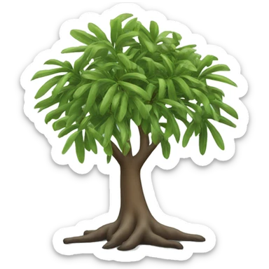a mangrove tree that is waving enthusiastic sticker