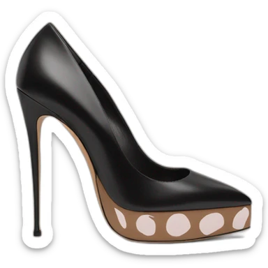 VALENTINO Tan-go PLATFORM PUMP black sticker