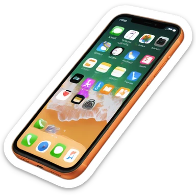 Iphone 15 pro orange sticker