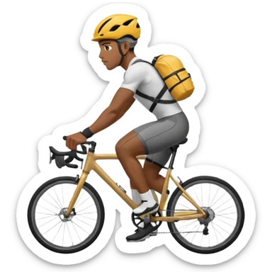 Urban Bike Courier black man  sticker