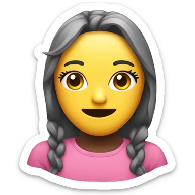 Chica kawaii con mascarilla  sticker