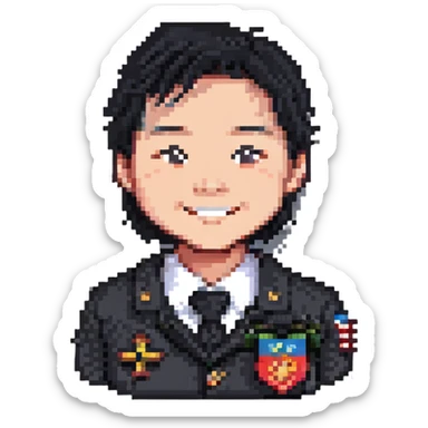 pixel art headshot of Bowen Liu, YC F24 badge, smiling sticker