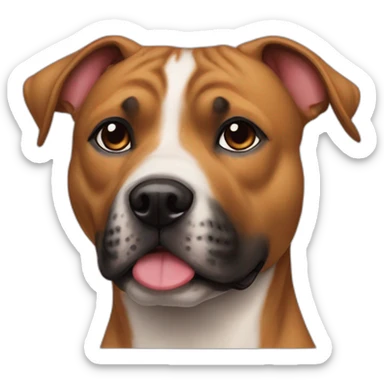 Staffy chien fauve panache sticker