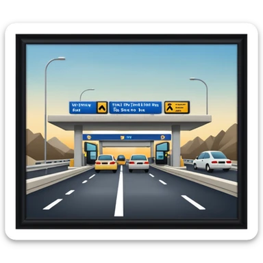 highway tol plaza station sticker