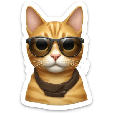 Cat with sunglasses sticker