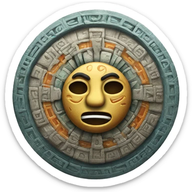 mayan calendar with storm warning sticker
