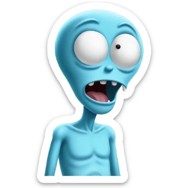 PORFA HAZME 20 EMOJIS DE SR.MEESEEKS DE RICK Y MORT sticker