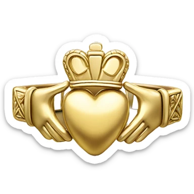 Gold claddagh ring  sticker
