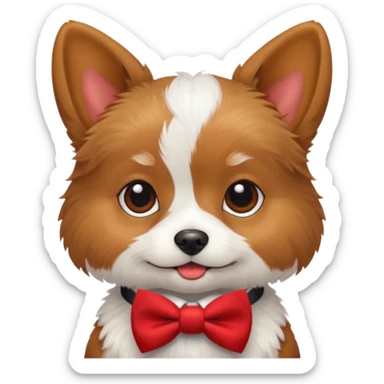 cutest dog ever with accessories sticker