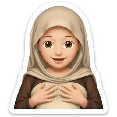 Une femme voilée enceinte sticker