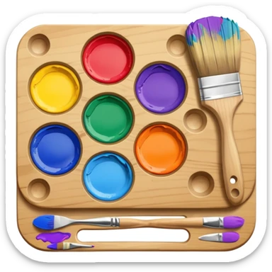 Palette with brush sticker