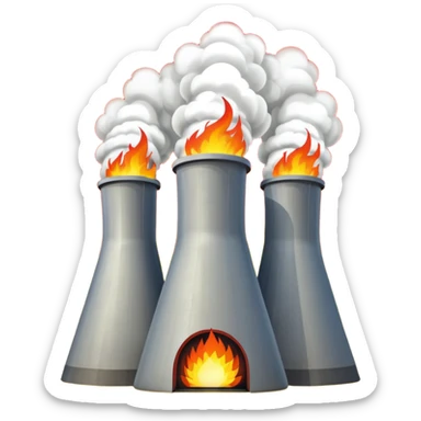 The nuclear power plant was blown up and is on fire. sticker