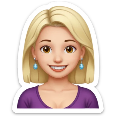 Girl with nipple piercing on boobs sticker