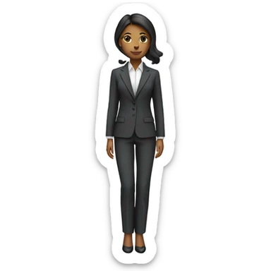 Girl with a work suit  sticker