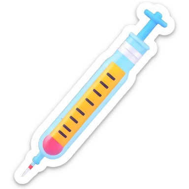 syringe, 3D emoji style sticker