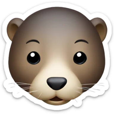 Nutria acompañado de un pinguino sticker