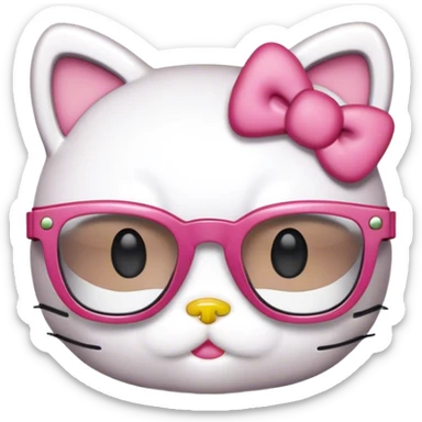 HelloKitty with cool glasses sticker