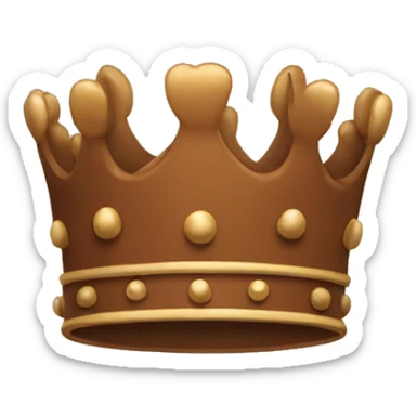 Brown crown sticker