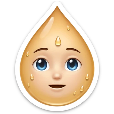 Pure white Sweat Droplets emoji sticker