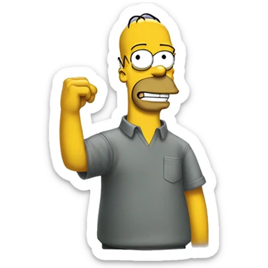 homer Simpson saying hi Zoey sticker